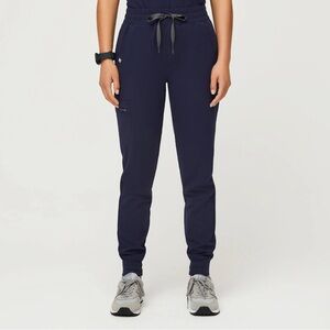 Navy Zamora™ High Waisted - Petite Jogger Scrub Pants